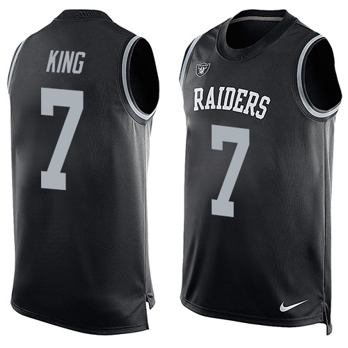 Nike Raiders #7 Marquette King Black Team Color Men's Stitched NFL Limited Tank Top Jersey - Click Image to Close